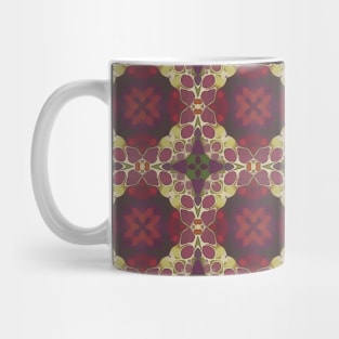 Green Rhombus and Maroon Dots Pattern - WelshDesignsTP003 Mug